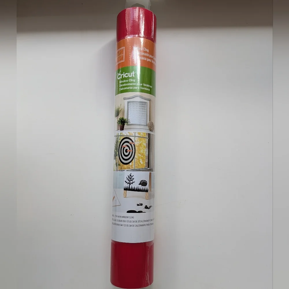 Cricut Window Cling Vinyl – Red – New & Sealed